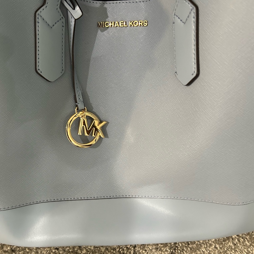 Michael Kors Blue/Gray Totes with Minimalist Design